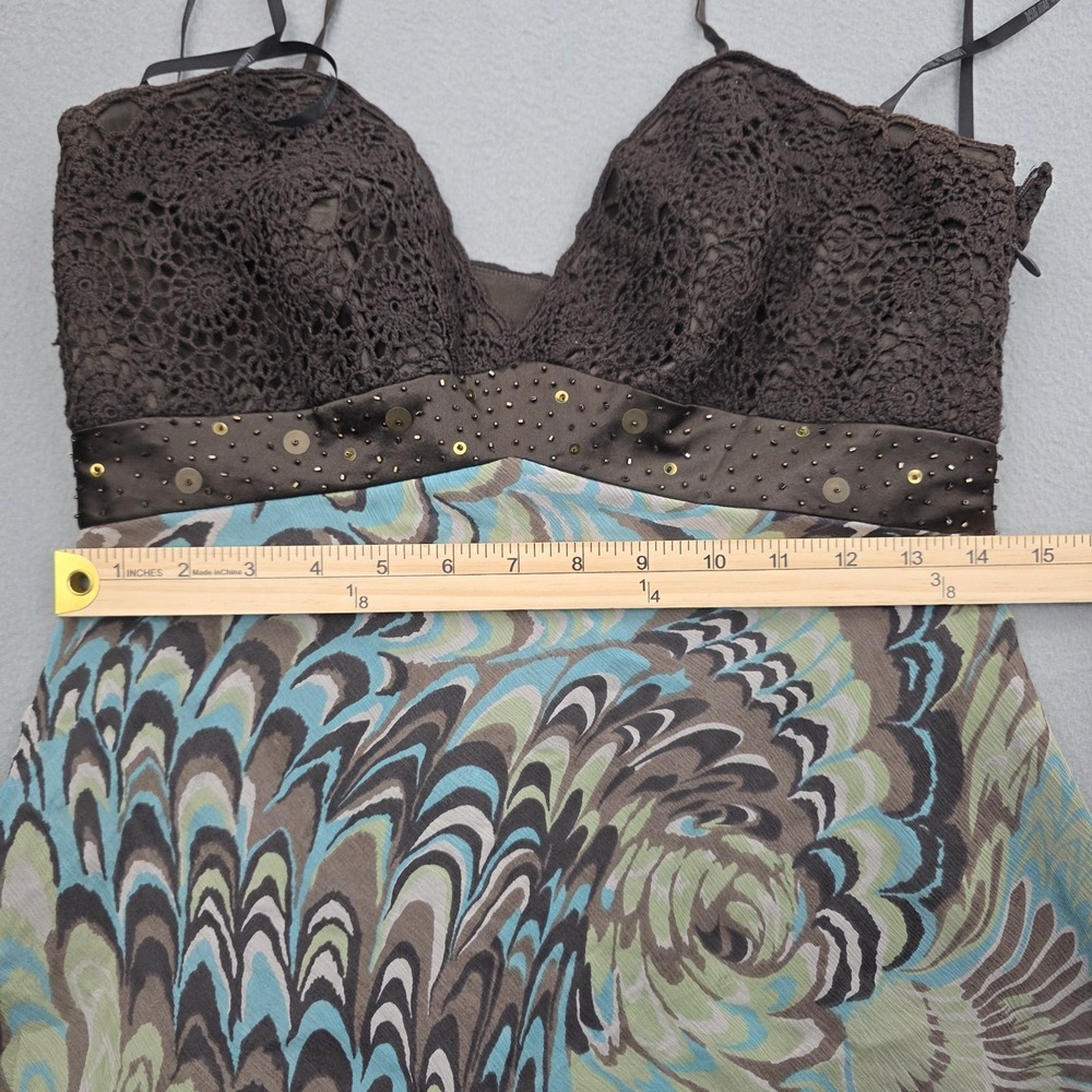 Laundry by Shelli Segal Halter Top Womens Small Crochet Lace 100% Silk VTG Y2K - Picture 3 of 11
